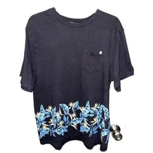 Reverse Threads Floral Beach Vibes Womens T-Shirt Black size L